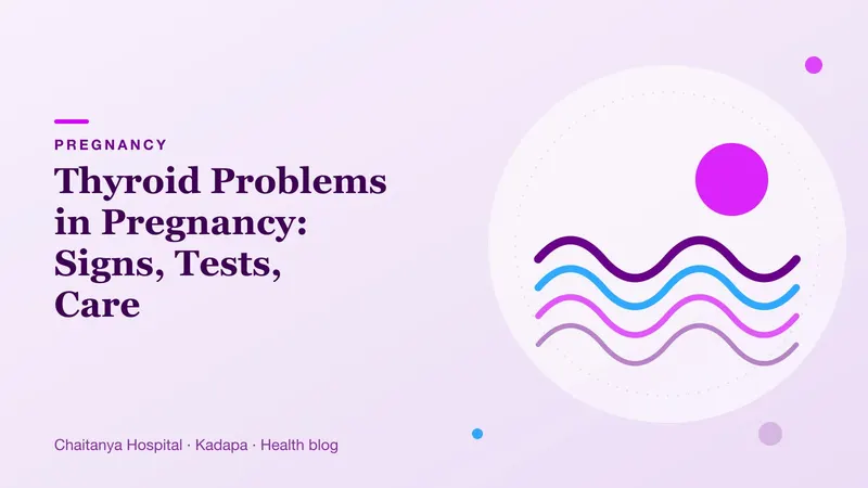 Soft butterfly-shaped thyroid outline over gentle purple waves on a light background