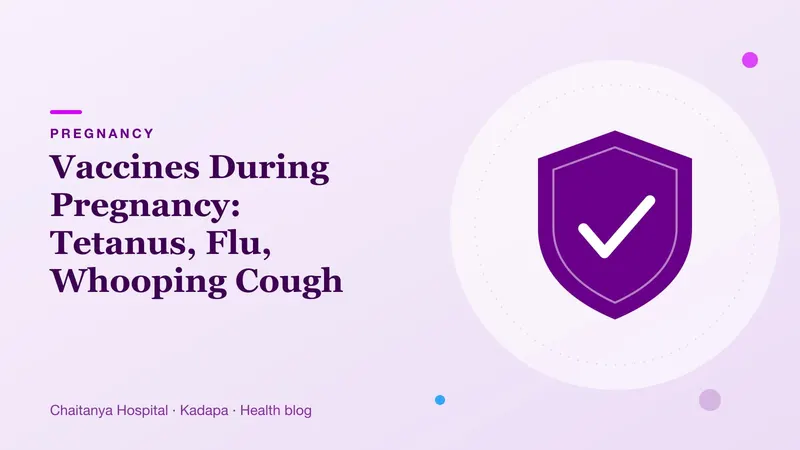 A protective shield symbol representing vaccines that protect a pregnant mother and her newborn.
